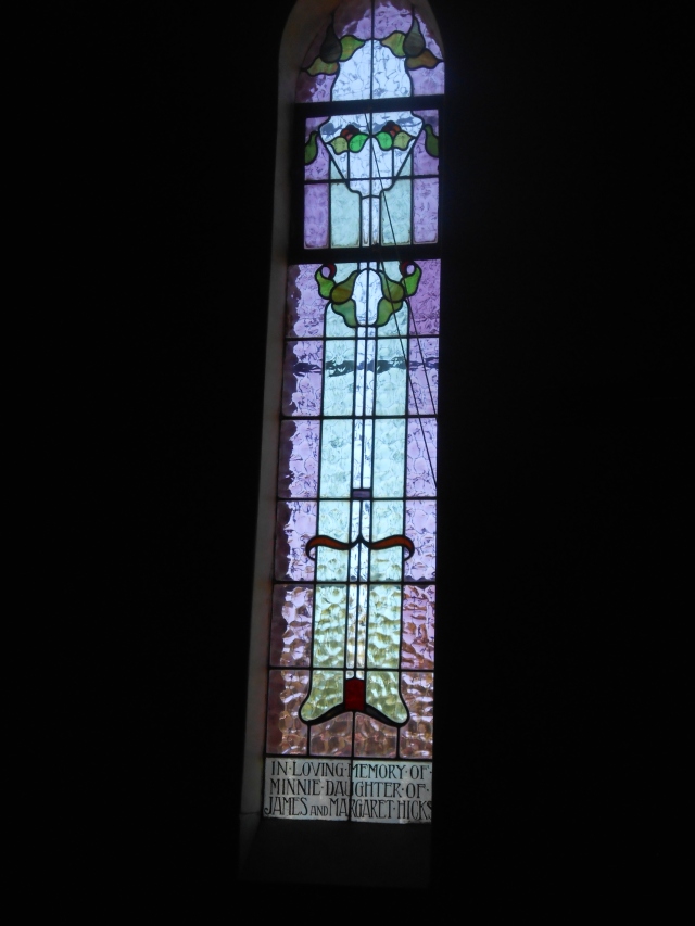 Stained Glass Memorial Window to Minnie Margaret Blundell (nee Hicks)